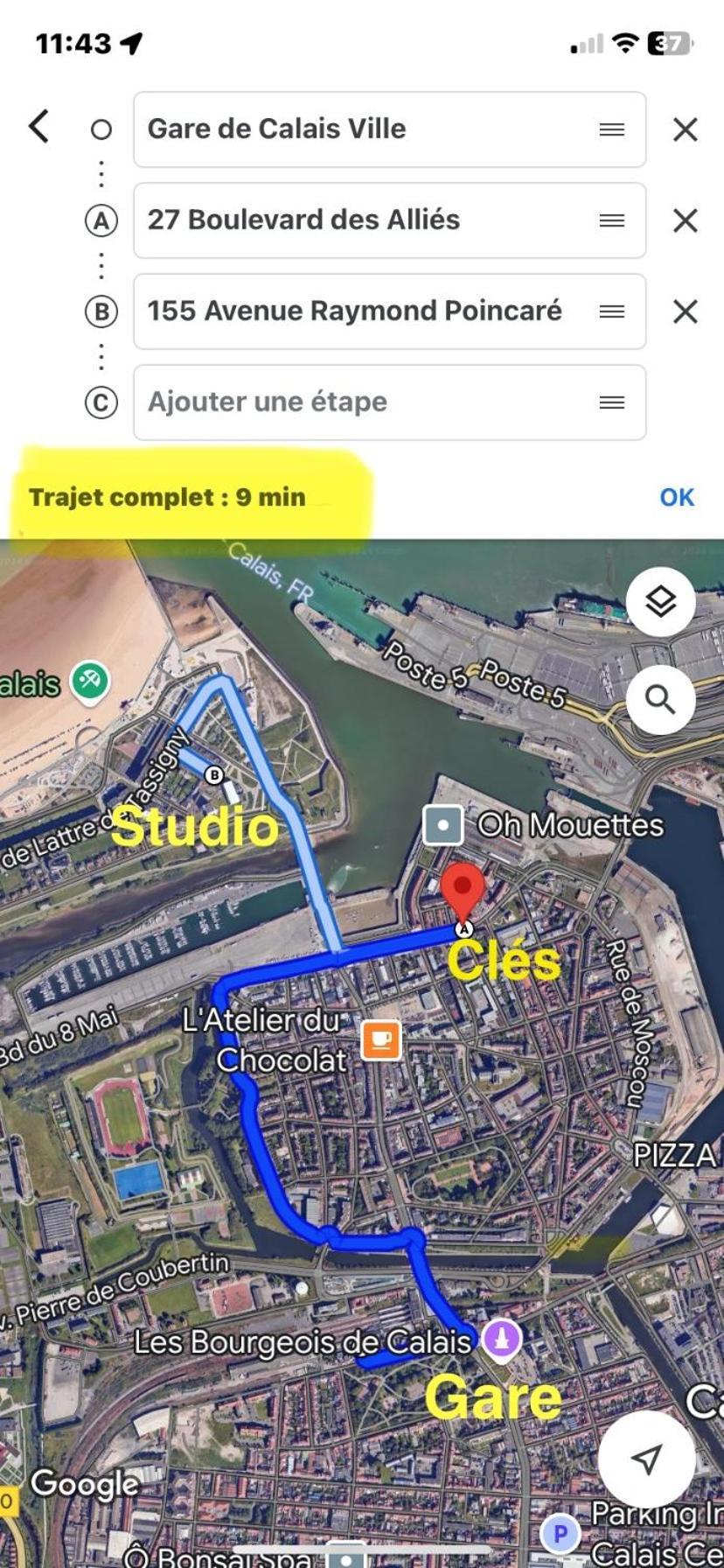 Studio Horizon Bleu, Vue Mer Calais Bagian luar foto